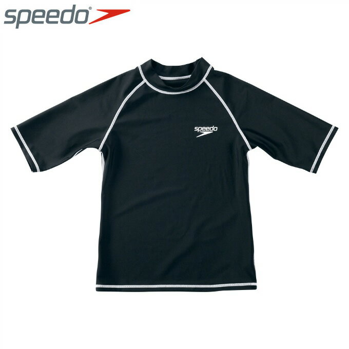 スピード ラッシュガード スクール水着 半袖 ジュニア ハーフスリーブラッシュガード SD65J15-K Speedo