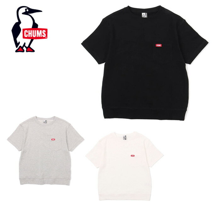 【6/15(木)0:00〜6/20(火)23:59限定対象商品500円クーポン発行中】チャムス CHUMS Tシャツ 半袖 レディース キーストーンショートスリーブポケットクルートップ トップス スウェット CH10-1260