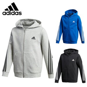 アディダス スウェットパーカー ジュニア 3ストライプス ダブルニット フルジップパーカー 3-Stripes Doubleknit Full-Zip Hoodie IXB46 adidas