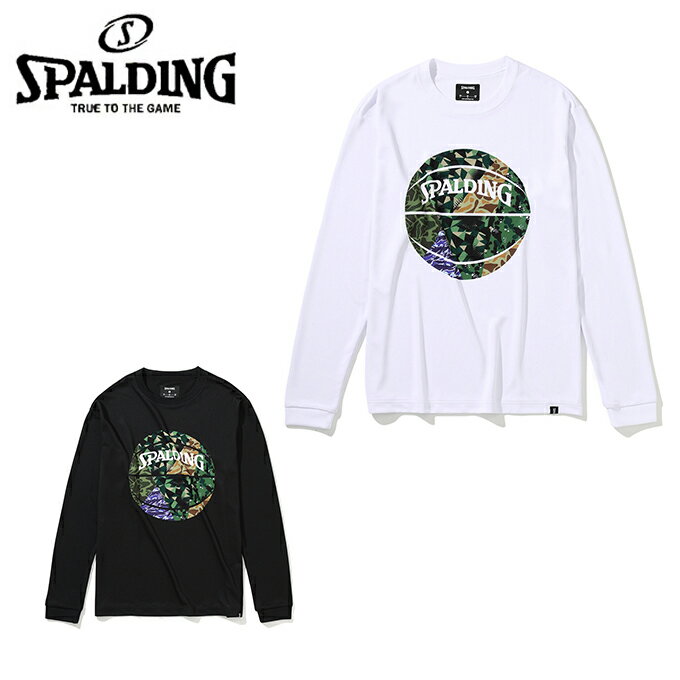 スポルディング SPALDING バスケットボール 長袖シャツ メンズ レディース ミックスカモボール 長袖Tシャツ SMT201110