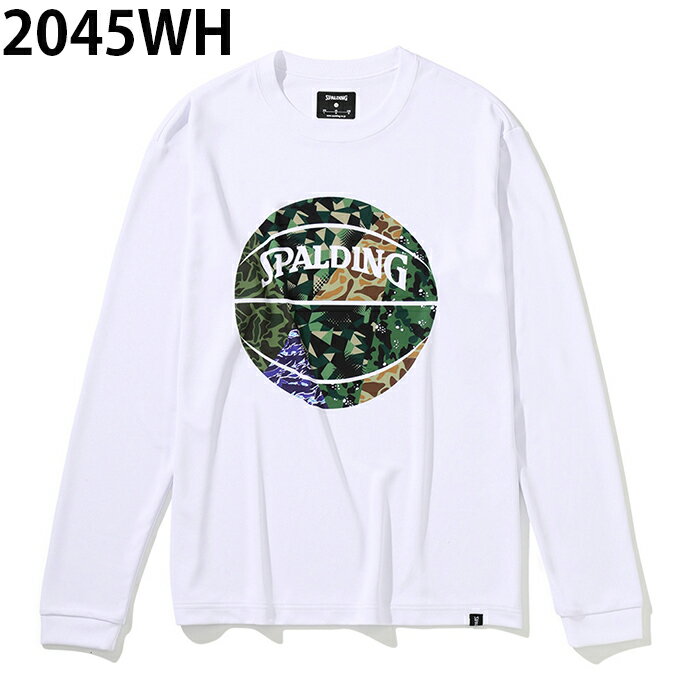 スポルディング SPALDING バスケットボール 長袖シャツ メンズ レディース ミックスカモボール 長袖Tシャツ SMT201110
