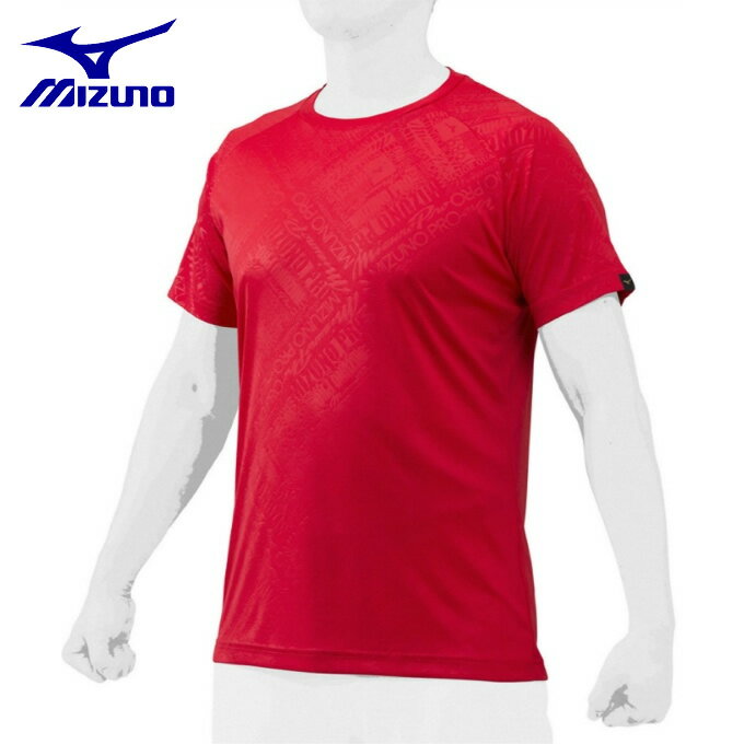 ミズノ 野球ウェア 半袖Tシャツ メンズ エンボス・グラフィックTシャツ 12JA1T7562 MIZUNO