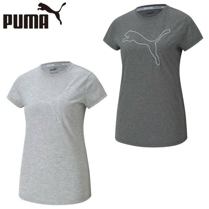 プーマ Tシャツ 半袖 レディース RTG ヘザーロゴ 半袖機能Tシャツ 588995 PUMA