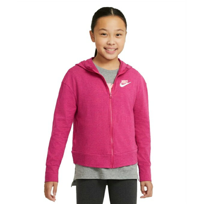 ナイキ スウェットパーカー ジュニア YTH ガールズ NSW L/S ジャージ フルジップ フーディ DA1124-615 NIKEのサムネイル
