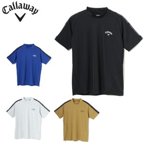 キャロウェイ ゴルフウェア ポロシャツ 半袖 メンズ スクエアメッシュモックネック半袖シャツ 241-1134522 Callaway