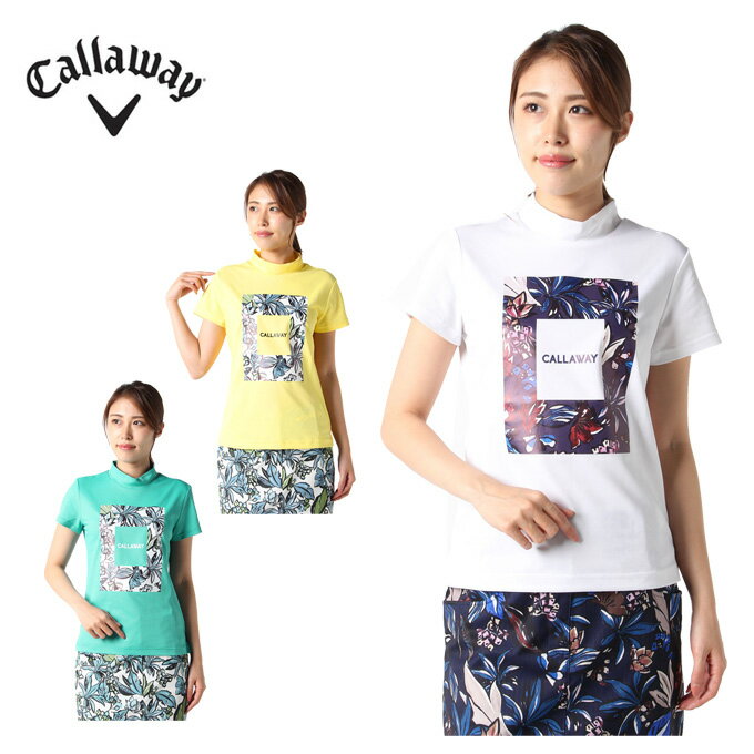 キャロウェイ ゴルフウェア 半袖シャツ レディース フラワープリントモックネック 241-1134821 Callawayのサムネイル