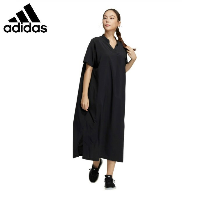 アディダス レディース ウーブン 半袖Tシャツワンピース H66290 L4370 adidas