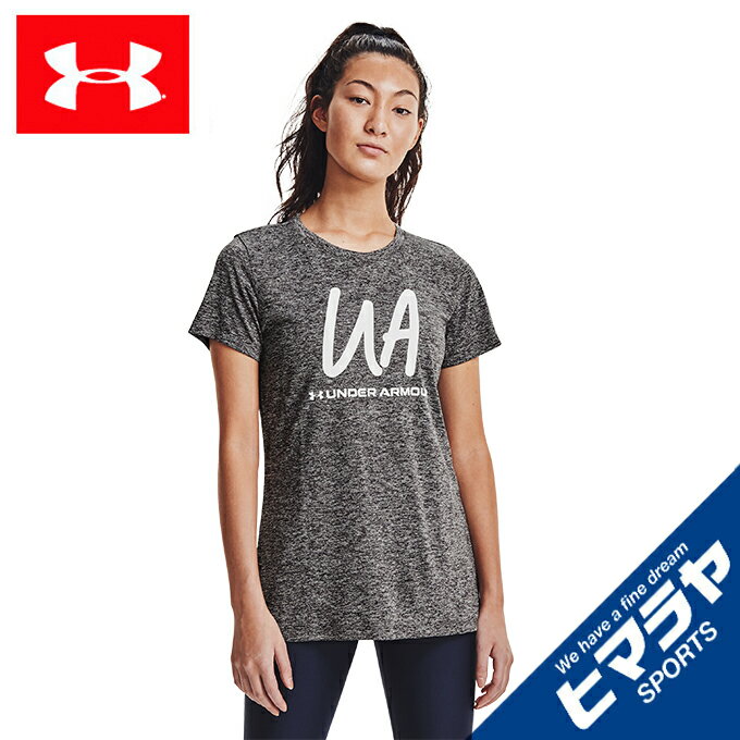アンダーアーマー Tシャツ 半袖 レディース UAテック ツイスト スクリプト UA ショートスリーブ クルー トレーニング WOMEN 1365145-019 UNDER ARMOURのサムネイル