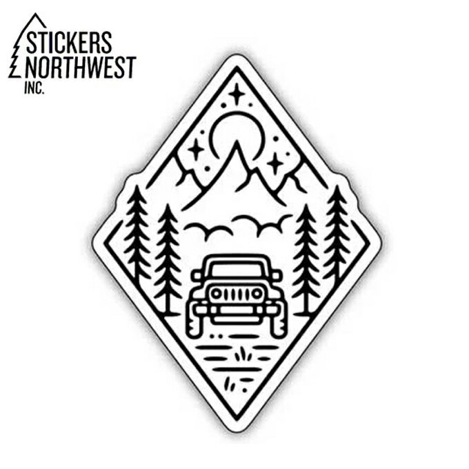 XebJ[Ym[XEGXg STICKERS NORTHWEST XebJ[ OUTDOOR JEEP SCENE 0342-LSTK