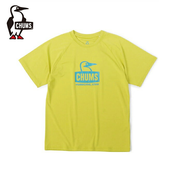 チャムス CHUMS ラッシュガード 半袖 メンズ スプラッシュブービーフェイスTシャツ CH01-1868 Lime