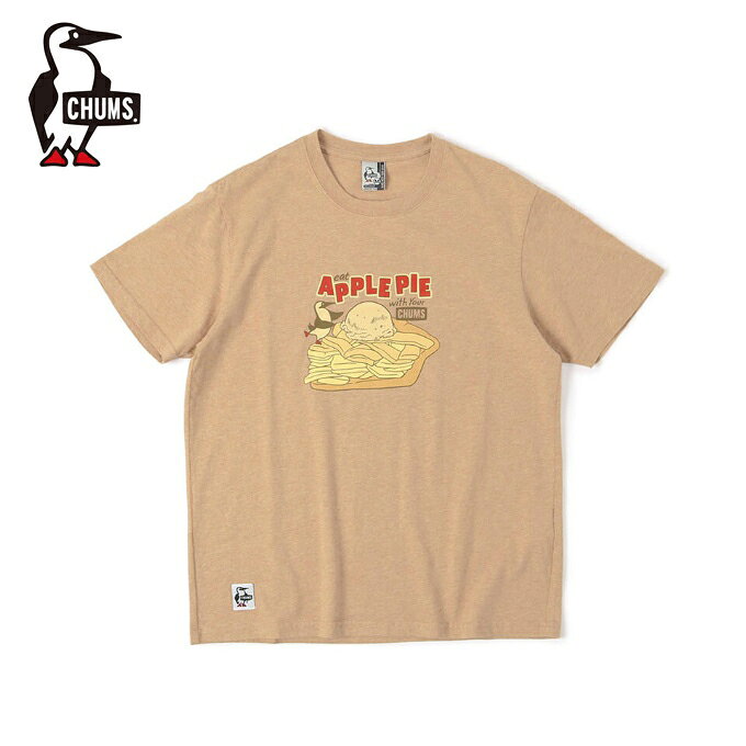 チャムス CHUMS Tシャツ 半袖 レディース アップルパイTシャツ Apple Pie T-Shirt トップス CH11-1846 H-Beige