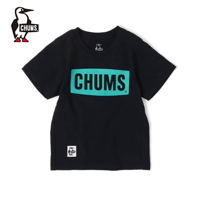 チャムス CHUMS 半袖シャツ ジュニア キッズチャムスロゴTシャツ キッズ Tシャツ CH21-1175 Black/Tealのサムネイル