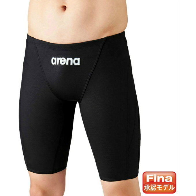 アリーナ arena FINA承認 競泳水着 スパッツ メンズ アクアアドバンスト ハーフスパッツ ARN-1022M-BKBK