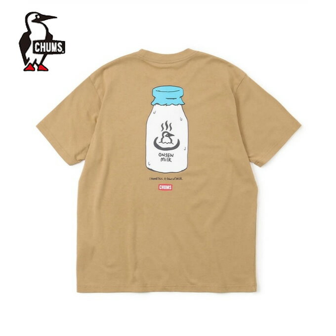 チャムス CHUMS Tシャツ 半袖 レディース ミルクアフター温泉Tシャツ CH11-1882 Beigeのサムネイル