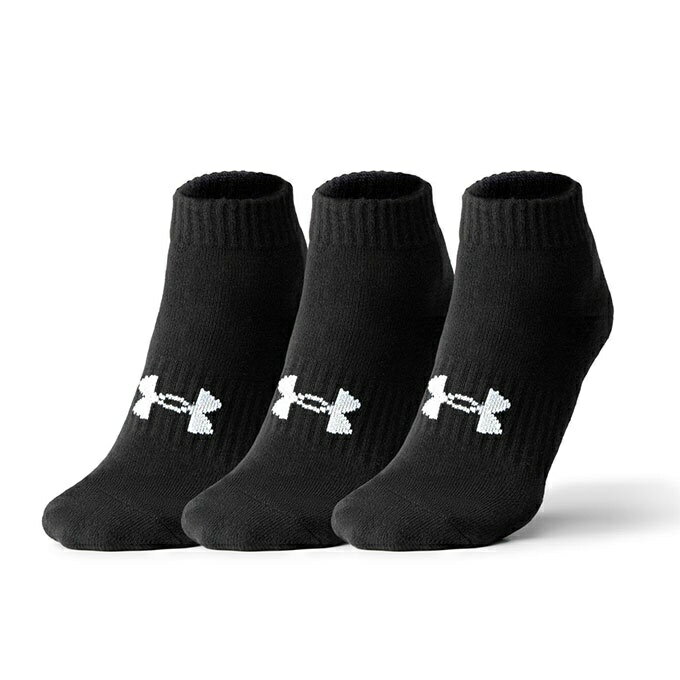 アンダーアーマー アンクルソックス メンズ レディース UAコア ローカット ソックス 3足セット 1361574-001 UNDER ARMOUR