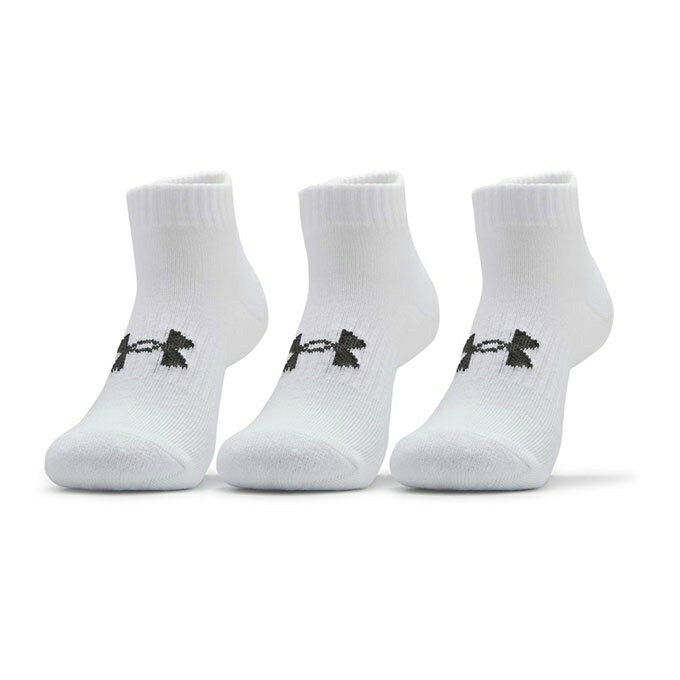 アンダーアーマー アンクルソックス メンズ レディース UAコア ローカット ソックス 3足セット 1361574-100 UNDER ARMOUR