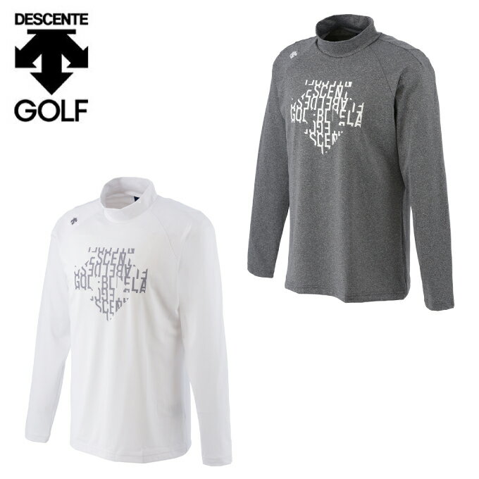 デサントゴルフ ブルー DESCENTE GOLF BLUE ゴルフウェア 長袖シャツ メンズ メランジラバープリントモック長袖シャツ DGMSJB11