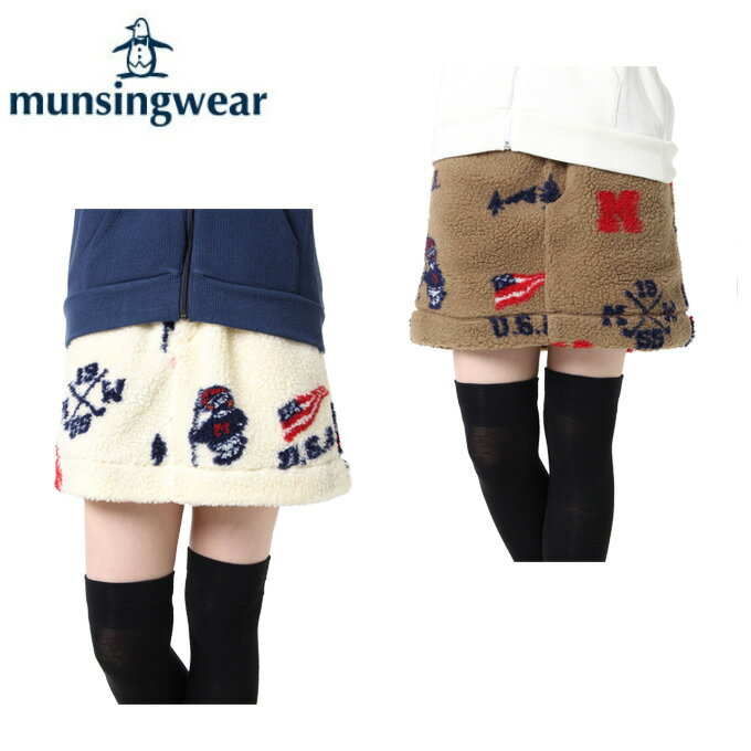 マンシング Munsingwear ゴルフウェア スカート レディース 総柄ボアジャガードスカート MGWSJE04のサムネイル
