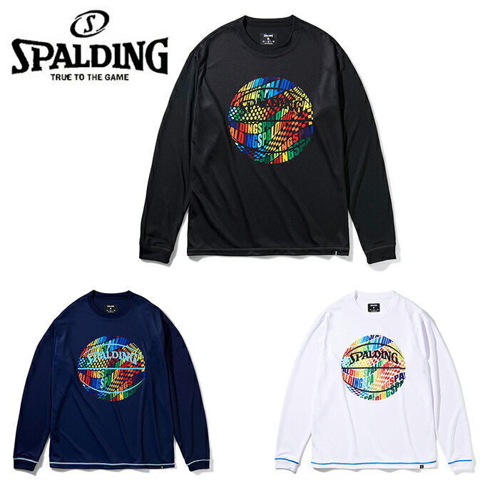 スポルディング SPALDING バスケットボール 長袖シャツ メンズ オプティカルレインボー 長袖Tシャツ SMT211070