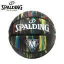 【D会員ならポイント10倍！5/5 20：00〜23：59※要エントリー】スポルディング SPALDING バスケットボール 7号球 マーブル ブラック 7号 84-398Z