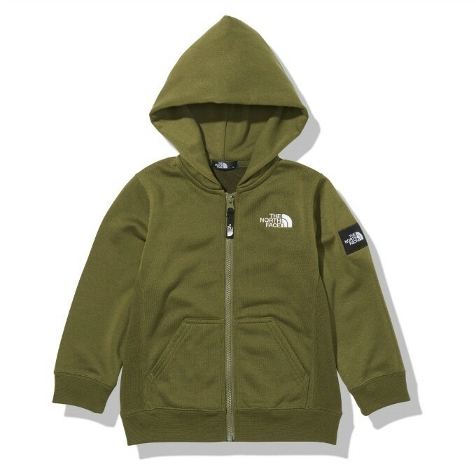 ザ・ノース・フェイス スウェットパーカー ジュニア スクエアロゴフルジップ NTJ12116 RG THE NORTH FACE ノースフェイス