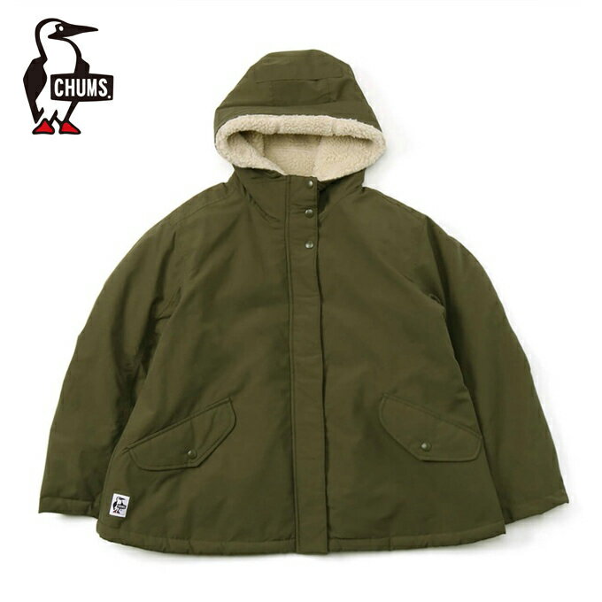 チャムス CHUMS マウンテンパーカー レディース エーラインボアジャケット A-Line Boa Jacket CH18-1177 Khaki