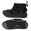 キーン スノーブーツ メンズ フッドゼラ ウォータープルーフ 防水ウインターブーツ 1025476 BK/BK ショートブーツ KEEN 冬靴 保温 防寒 防水 ウィンターブーツ あったか 滑らない