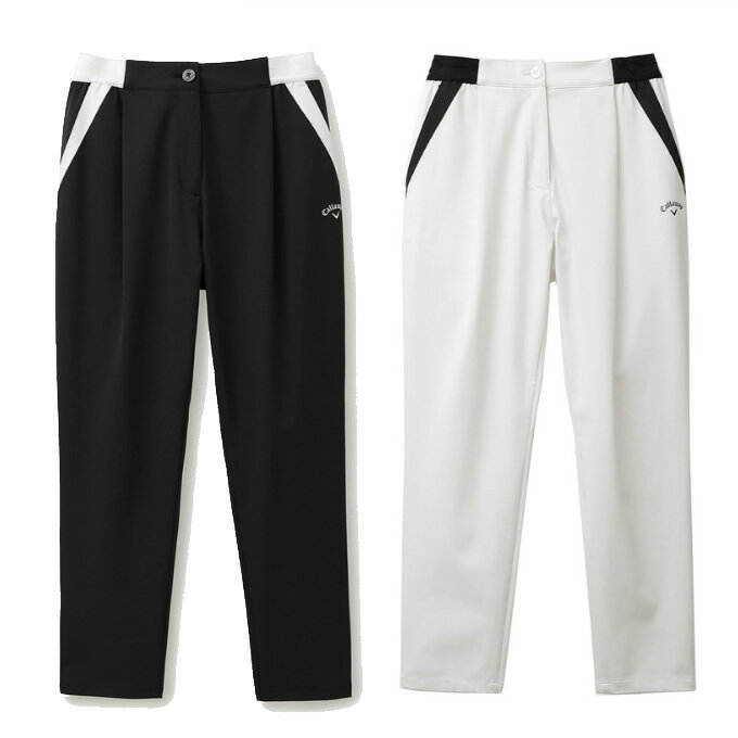 キャロウェイ ゴルフパンツ レディース 8WAYストレッチツイル タックスリムパンツ C22126204 ゴルフウェア ロングパンツ 春夏 Callaway ストレッチ スリム 細身 オシャレ ゴルフ パンツ