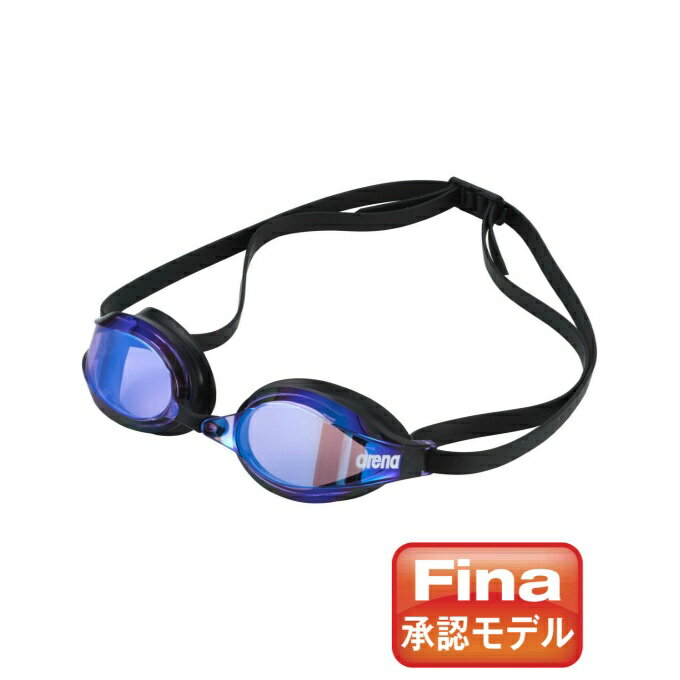 アリーナ FINA承認 クッション付き スイミングゴーグル ミラーレンズ メンズ レディース Q-CHAKU2 レーシングゴーグル リノンくもり止め AGL-370M-BLPL arenaのサムネイル