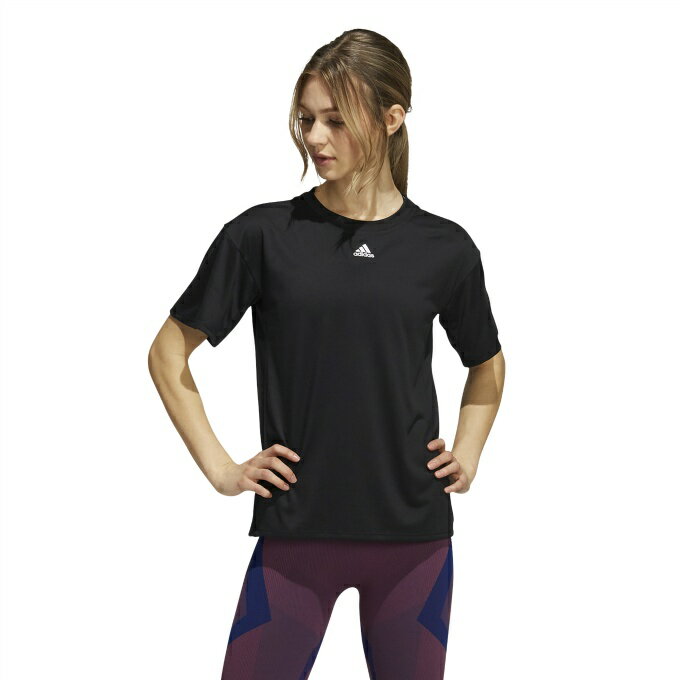 アディダス Tシャツ 半袖 レディース トレーニング スリーストライプ AEROREADY 半袖Tシャツ H51184 CU377 adidas