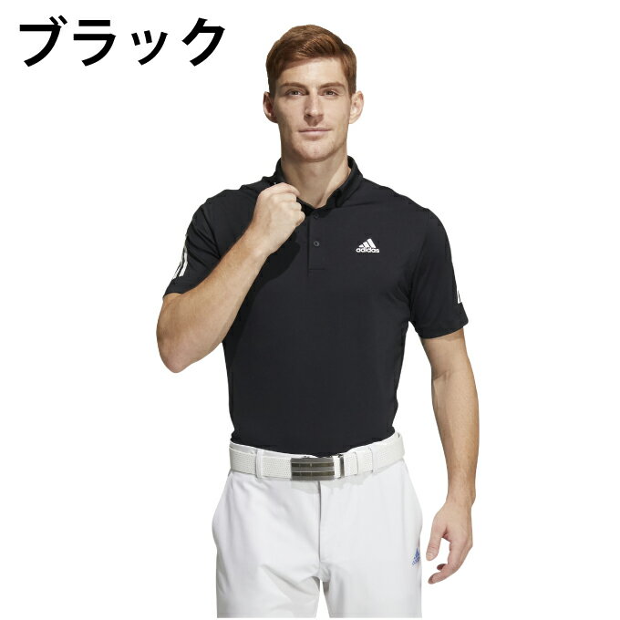 アディダス ゴルフウェア ポロシャツ 半袖 メンズ スリーストライプス 半袖ストレッチボタンダウンシャツ US562 adidas