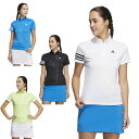 アディダス ゴルフウェア ポロシャツ 半袖 レディース エンボスプリント 半袖ボタンダウンシャツ LOI52 adidas その1