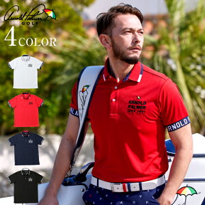 アーノルドパーマー arnold palmer ゴルフウェア ポロシャツ 半袖 メンズ 袖口ジャガード半袖ポロ AP220101L11