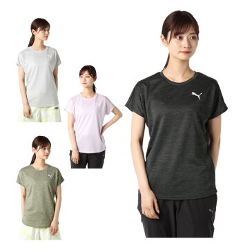 プーマ Tシャツ 半袖 レディース ACTIVE 杢ワンポロゴ半袖機能T 849128 PUMA
