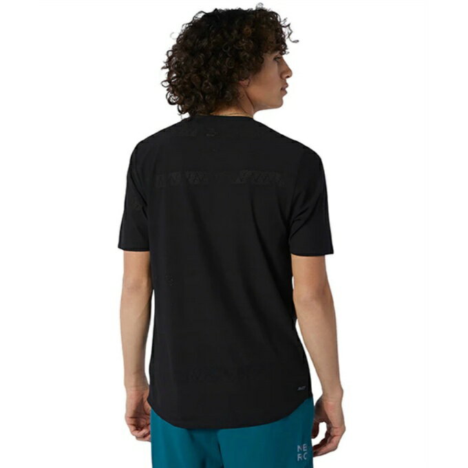 ニューバランス ランニングウェア Tシャツ 半袖 メンズ Q Speed ジャカード MT13277 BK new balance