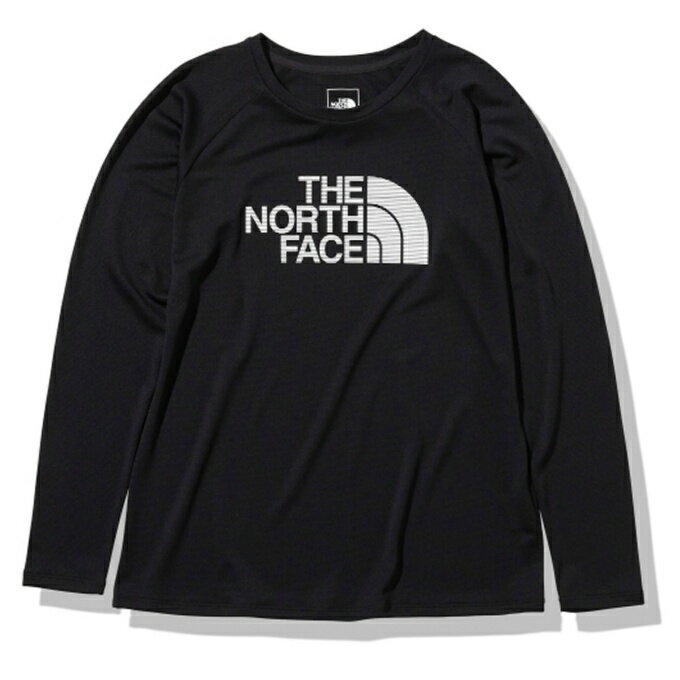 ノースフェイス ランニングウェア Tシャツ 長袖 レディース ロングスリーブGTDロゴクルー NTW12277 K THE NORTH FACE