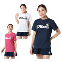 まとめ買いで最大10％OFF 〜4 17 9:59 ウイルソン Wilson テニスウェア バドミントンウェア Tシャツ 半袖 レディース 限定 胸ロゴ+ベアーTシャツ 412-279