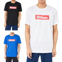 ウイルソン Wilson テニスウェア バドミントンウェア Tシャツ 半袖 メンズ 限定 ボックスロゴTシャツ 412-255