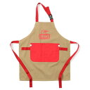 チャムス CHUMS エプロン ジュニア キッズブービーフェイスエプロン CH27-1017 Beige/Red