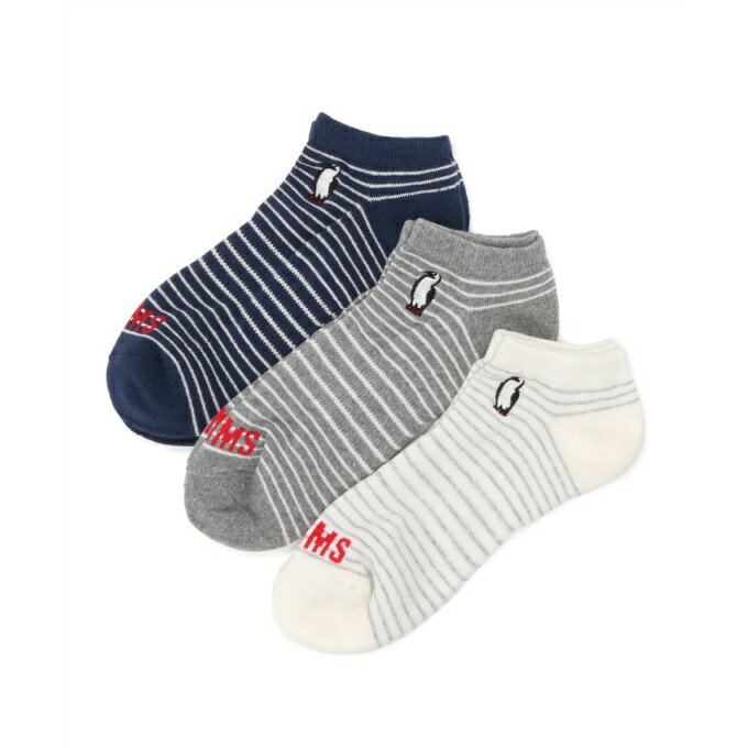 チャムス CHUMS アンクルソックス メンズ レディース 3Pブービーボーダーアンクルソックス 3P Booby Border Ankle Socks CH06-1095のサムネイル