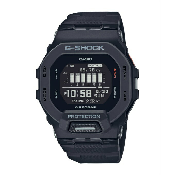 G-SHOCK Gショック カシオ 腕時計 20気圧防水 電波時計 ランニングウォッチ Bluetooth メンズ レディース G-SQUAD GBD-200-1JF