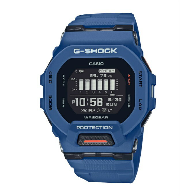 【まとめ買いで最大ポイント10倍2024年6/4 20：00〜6/11 1：59】G-SHOCK Gショック カシオ 腕時計 20気圧防水 電波時計 ランニングウォッチ Bluetooth メンズ レディース G-SQUAD GBD-200-2JF