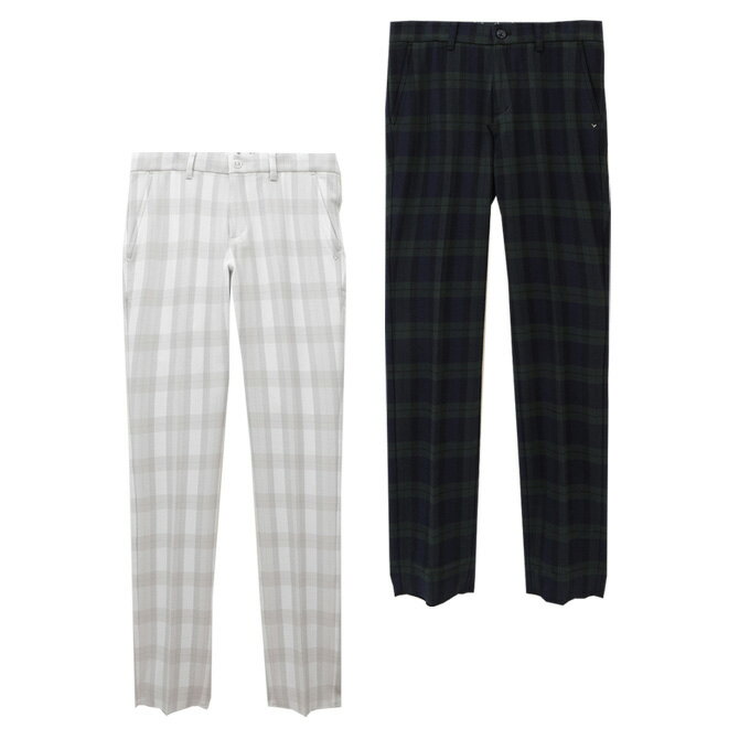 キャロウェイ ゴルフパンツ メンズ ストレッチチェックツイルパンツ C22226113 秋冬 ゴルフウェア ロングパンツ Callaway ゴルフ パンツ ロング丈