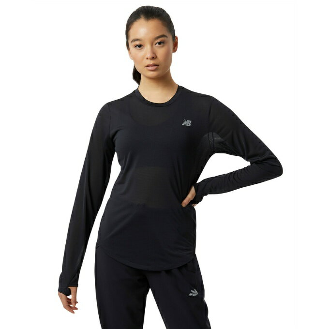ニューバランス ランニングウェア Tシャツ 長袖 レディース Accelerate ロングスリーブTシャツ WT23225 BK new balanceのサムネイル