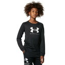 アンダーアーマー バスケットボール 長袖シャツ ジュニア テック ロングスリーブ Tシャツ ビッグロゴ 1375353-001 UNDER ARMOUR