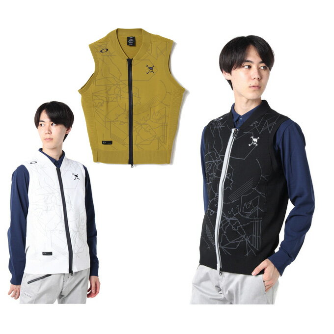 オークリー ベスト メンズ SKULL VECTOR SWEATER VEST スカル ベクター セーター ベスト FOA404231 OAKLEY 【2022年秋冬モデル】