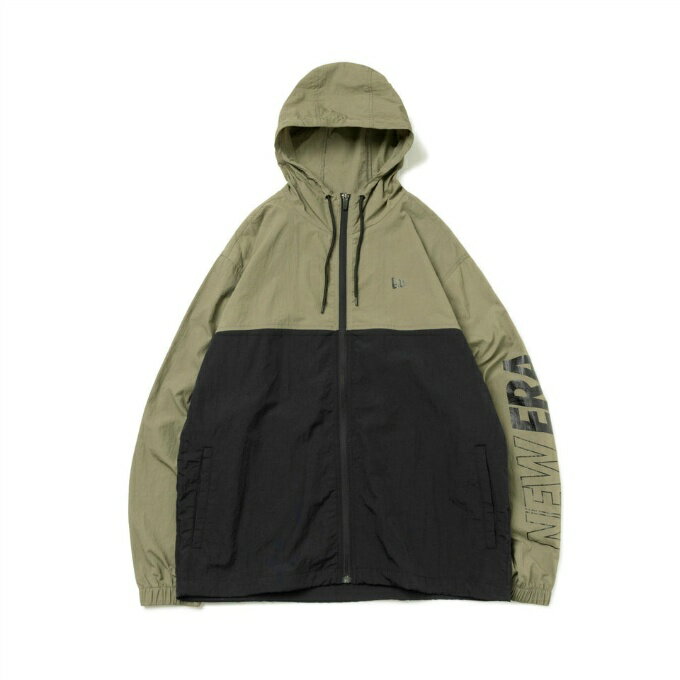ニューエラ NEW ERA ウインドブレーカー ジャケット メンズ レディース トラックジャケット NEW ERA ロゴ ベージュ/ブラック Performance Apparel 13331076のサムネイル