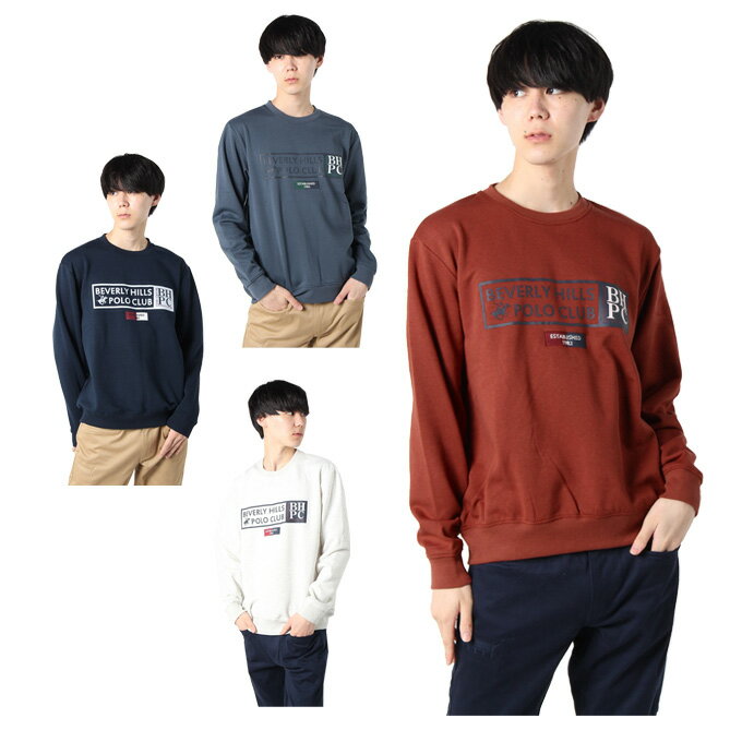 ビバリーヒルズポロクラブ BEVERLY HILLS POLO CLUB ゴルフウェア スウェット メンズ 裏起毛クルーネックトレーナー 2432-7603 【2022年秋冬モデル】