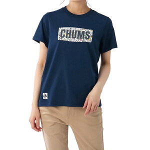 チャムス CHUMS Tシャツ 半袖 レディース ロゴバーベキューTシャツ CH11-2224 Navy