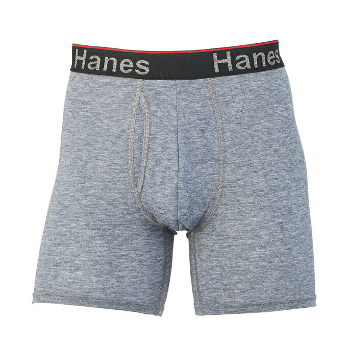 ムレない、スレない、動かない！Hanes(R)（ヘインズ）独自（特許取得）のメッシュライナー構造による、抜群のポジションキープ力。柔らかく、なめらかな肌触りのサステナブルなテンセル(TM)素材とリサイクルポリエステルの混紡糸を使用した、コンフォートフレックスフィット TOTAL SUPPORT POUCH(TM)（トータルサポートポーチ(TM)）レギュラーボクサーブリーフです。太もも部分の汗をしっかりと吸収することに加え、着用時にめくれ上がりにくくする配慮をした股下丈の設定もこだわりのポイント。吸汗速乾機能、ニオイの発生を抑制する「Fresh IQ(R)（フレッシュ アイキュー）」加工により1日中快適。ウエストゴムに優れた伸縮性が特長の「COMFORT FLEX(R) WAISTBAND（コンフォートフレックス ウエストバンド）」を使用し、締め付け感を軽減します。ウエストゴムに「Hanes」と、デザインアクセントとして赤のラインを入れました。 ■カラー：040( シルバーグレー ) ■サイズ(cm)： M ( ウェストの目安 (cm)/76-84 ) L ( ウェストの目安 (cm)/84-94 ) XL ( ウェストの目安 (cm)/94-104 ) ※製品によって仕上りサイズに多少の誤差がありますのでご了承下さいませ。 商品のサイズは日本規格です。 *サイズの目安値は日本規格(JIS規格)によるものです。 商品によっては取り扱いのないサイズもございます。 ■素材： テンセル(TM)混ベア天竺 ポリエステル 76%　テンセル(TM) 19%　ポリウレタン 5% ■製造国：ベトナム ■特徴：前開き 検索ワード：下着